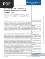 Professionwatch: Reprint: Report of The Nih Task Force On Research Standards For Chronic Low Back Pain