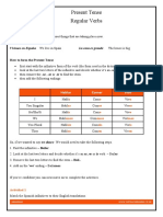 Present Tense Regular Verbs Booklet