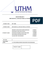 Group Project Mechanical and Electrical System