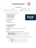 Examen Segundo Parcial Quimica I - Automotriz