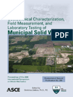 Geotechnical Characterization, Field Measurement, and Laboratory Testing of Municipal Solid Waste - MSW 2011