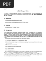 LAB #9: Stepper Motors: No Late Lab Reports Will Be Accepted