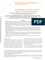 Antiphospholipid Antibodies and Fertility: No Impact On Ovarian Reserve in Premenopausal Women