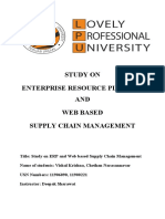 Study On Enterprise Resource Planning AND Web Based Supply Chain Management