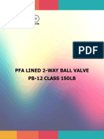 Pfa Lined 2-Way Ball Valve PB-12 CLASS 150LB