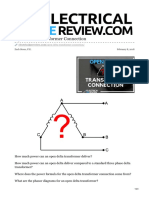 Open Delta Transformer Connection