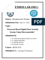 Open Ended Lab (Oel) : Submission: Topic: Password Based Digital Door Security System Using Microcontroller Submitted