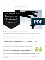 Psicologia Estrategica Detectar Manipulador Emocional