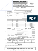 Pondicherry University: Examination Application Form