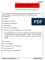 FICHA REPASO 5o GRADO TEMA 7 Y 8 HABILIDAD VERBAL PDF