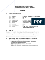 Syllabus Tuneles y Movimiento de Materiales