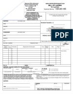 Bill of Lading: Customer Service