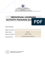 Individual Learning Activity Package (Ilap) No. 1: Department of Education