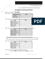 CCNA1 Module 6 Lab Answer Sheet