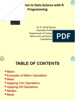 Introduction To Data Science With R Programming