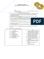 Colegio de Dagupan School of Business and Accountancy: Module 3: Quiz#2 I. Fill in The Blanks