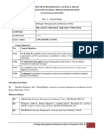 Strategic Management and Business Policy