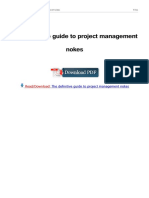 The Definitive Guide To Project Management Nokes