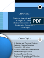 Strategic Analysis and Choice in Single-Or Dominant - Product Businesses: Building Sustainable Competitive Advantages