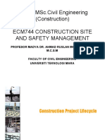 Ec705 MSC - Civil Engineering (Construction) Ecm744 Construction Site and Safety Management