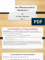 Organic Pharmaceutical Chemistry I: by Dr. Mazin Albasrawy Lec. 1