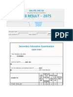 See Result - 2075: Secondary Education Examination