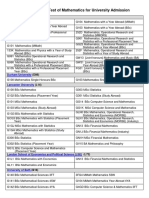 Courses Accepting Test of Mathematics For Undergraduate Admissions PDF