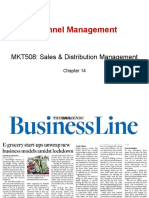 Channel Management: MKT508: Sales & Distribution Management