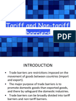 Tariff and Non-Tariff Barriers