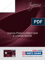 Imperia Platinum Debit Card E-Usage Guide