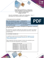 Guía de Actividades y Rúbrica de Evaluación - Paso 5 Ejercitación de Conocimientos de La Unidad 4