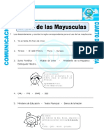 Actividades Sobre El Tema de Mayusculas