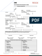 Hotel Reservation Request Form: Personal Information Travelling Hotel Guest # 1