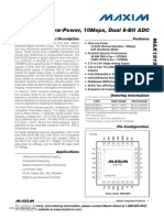 Ultra-Low-Power, 10Msps, Dual 8-Bit ADC: General Description Features