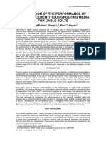 Comparison of The Performance of Resin and Cementitious Grouting Media For Cable Bolts