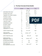 AQA Physics - New Formulae & Data Booklet