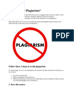 How To Avoid Plagiarism