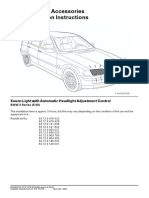 Parts and Accessories Installation Instructions: Xenon Light With Automatic Headlight Adjustment Control