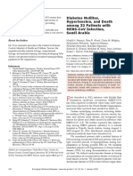 Diabetes Mellitus, Hypertension, and Death Among 32 Patients With Mers-Cov Infection, Saudi Arabia