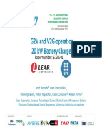 G2V and V2G Operation 20 KW Battery Charger: Paper Number: 6130341