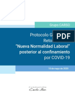 Protocolo de Retorno Nueva Normalidad