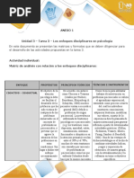 Anexo 1 - Tarea 3 - Los Enfoques Disciplinares en Psicología