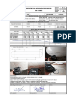 Registro de Medición de Espesor de Pared: Descripción Del Area Evaluada