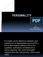 Personality: by Rabia Umar MS Clinical Psychology