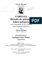 Oscar Rosati Carulli Método de Guitarra Libro Primero 22 Estudios Con Segundas Guitarras PDF