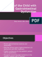 Care of The Child With Gastrointestinal Dysfunction: Betsy Johnson, MSN, CPNP-PC