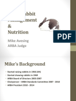 Basic Rabbit Management & Nutrition: Mike Avesing ARBA Judge