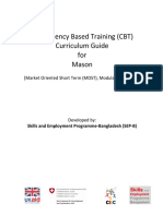 Competency Based Training (CBT) Curriculum Guide For Mason: (Market Oriented Short Term (MOST), Modular Curriculum)