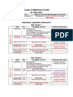 Class Schedule in Esp: Regular Time Slot Time Slot in The New Normal Situation