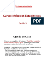 Sesión 3 - Métodos Estadísticos Distribuciones Discretas